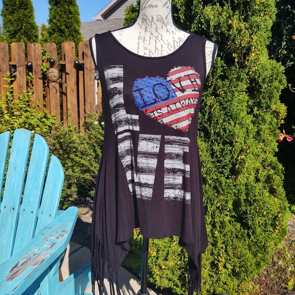 Oatt Large Love Black Tank Fringe Sides! - Picture 7 of 13